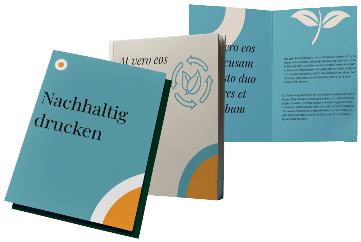 Hochwertige Broschüren, Flyer und Visitenkarten im modernen Design professioneller Werbedruck.